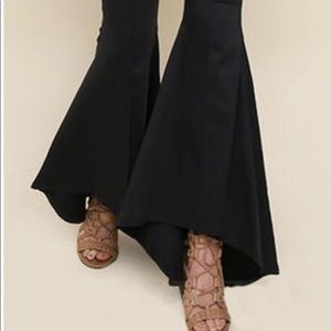 Bellbottom high-low pants